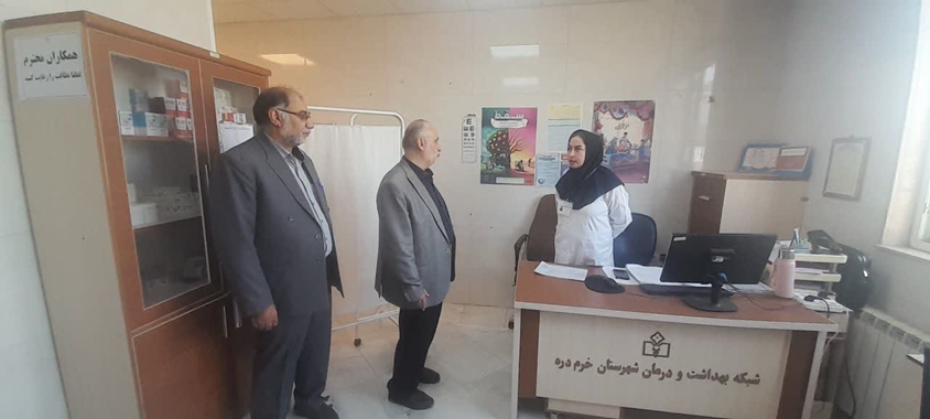 بازدید معاون بهداشت دانشگاه علوم پزشکی زنجان از مرکز خدمات جامع سلامت شماره 2 خرم‌دره